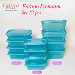 [FURANO 12 PCS] CALISTA FOOD CONTAINER TOPLES PLASTIK KULKAS FOOD PREPARATION TEMPAT SAYUR DAN BUAH TEMPAT PENYIMAPANAN MAKANAN