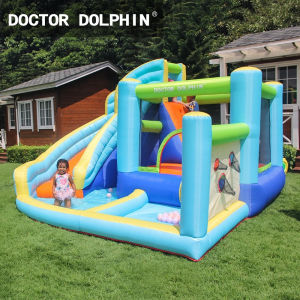 Inflatable Castle Outdoor Slide Amusement Park Swimming Pool Childrens Trampoline Water Gun Shooting Pool PVC