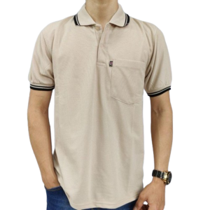 Liso wear - Kaos kerah polo shirt Cream saku dewasa lengan pendek | kaos seragam pria L XL XXL