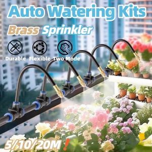 5/10/20m Automatic Watering Kits Adjustable Mist System Kit Brass Sprinkler Irrigation Watering Kits