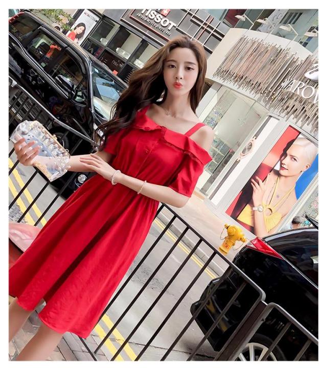 [Pre-Order] JYS Fashion Korean Style Women CNY Festive Red Dress Collection  526- 8109 (ETA: 2023-05-31) | Lazada