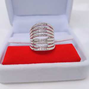 Cincin Silver Wanita Aksesoris Fashion Awet Tahan Lama Anti Karat Cocok Untuk Harian G9-1A
