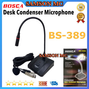 Bosca BS-389 Professional Desk Condenser Microphone Adjustable flexible gooseneck Cardiod pickup rejects off-axis sound