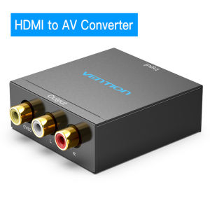 Vention Bộ chuyển đổi AV sang HDMI HDMI để Video RCA Adapter 1080P HDMI1.3 với cáp nguồn USB Mini cho TV Hộp máy chiếu Bảng điều khiển trò chơi HDMI để AV