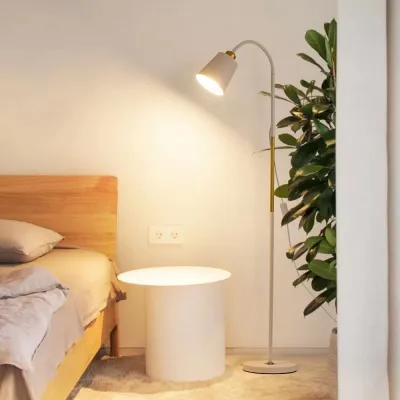 LED Floor Lamp Stand Shade Warm Light With Bulb Reading Lamp For Living Room Bedroom Modern Nordic Style