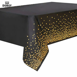 🔥SG LOCAL STOCK🔥 137cm x274cm High Quality Festive Party Tablecloths PEVA oilproof waterproof plastic table cover dots Decor reusable table cloth