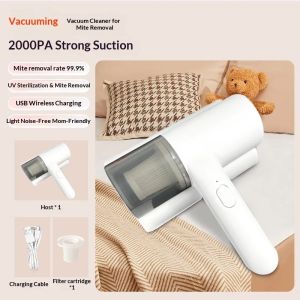 UV-C Sterilizing Cordless Handheld Vacuum HEPA Filtration & Warm Air Dryer Efficient Dust Mite Cleaner for Bedding Sofa2026