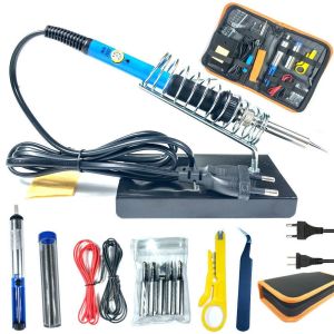 【SG ready stock】Electric SolderinKit Adjustable Temperature Solder Welding Tools Soldring Tips Desoldering Pump