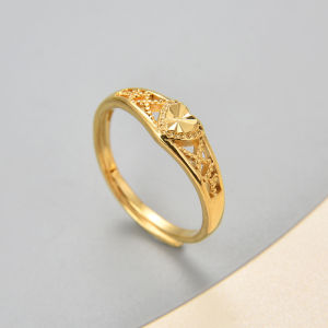 Saudi gold 18k pawnable legit pure gold Love rings wedding ring for women