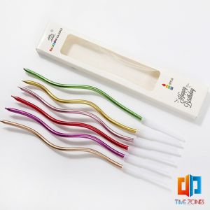 Time Zones เทียนวันเกิด ตกแต่งงานปาร์ตี้ เทียนเกลียว เทียนปักเค้ก พร้อมส่ง birthday candles