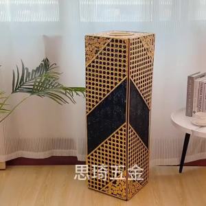 xpkQ Metal Incense Burner Retro Luxury Interior Vertical Arabic Censer Home Living Room Exquisite Incense Burners Home Decoration P9M4Y