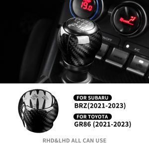KUNGKIC Hard Carbon Fiber For Subaru BRZ Toyota GR86 2021-2026 Shift Knob Decorative Cover Interior Accessories