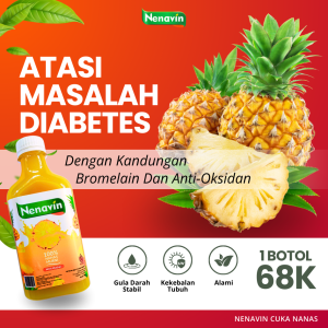 NENAVIN Cuka Nanas - Herbal Diabetes dan Asam Urat - Tanpa Campuran Air dan Gula - HALAL - BPOM