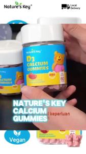 Natures Key Childrens D3 Calcium Gummies Supports Strong Bones Boosts Immunity & Muscle Health Kids Daily Health Supplement