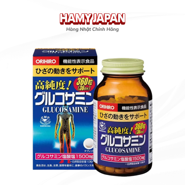 [HCM] VIÊN UỐNG BỔ XƯƠNG KHỚP GLUCOSAMINE NHẬT BẢN ORIHIRO (HỘP 360VIÊN ...