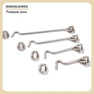 [COD] Stainless Steel Cabin Hook And Eye Latch Lock Shed Gate Door Catch Silent Holder