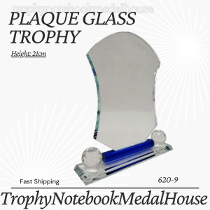 PLAQUE GLASS TROPHY HEIGHT: 21CM (CUSTOMIZE TROPHY)620-9
