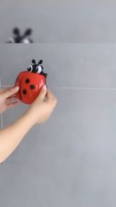 Nurm Ladybug Cartoon Toothbrush Holder Bathroom Toothbrush Toothpaste Wall Suction Holder Rack Container