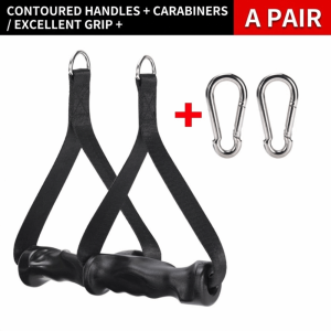 SHIRUI 1Pair Ergonomic Gym Handle Non-Slip Heavy Duty Cable Machine Handle Cable Grip Durable Pulley Handle Gantry Frame