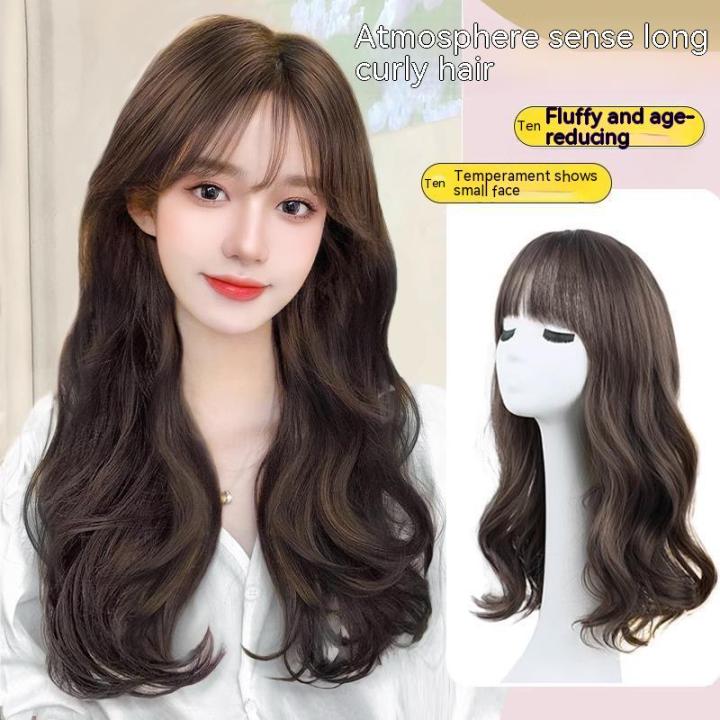 Tse Wig Women s Long Hair Large Wave Full Head Cover Style New