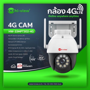 แถมฟรี(Adapter 12V+ แมม 64 GB)HW-33MPT302-4Gกล้องวงจรปิดไร้สาย WiFi 4G สามารถใส่Sim ทุกยี่ห้อ รองรับแมมสูง 256GB