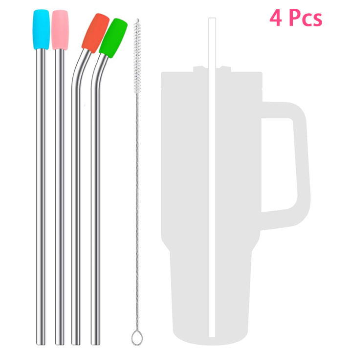 6 Reusable BPA-Free Straws For Iron Flask – Comes With 2 Cleaning Brushes | Adjustable Length | Fits 18-64 Oz - View #5