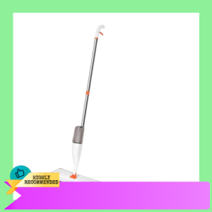 New 40cm Wide Area Water Spray Mop With Microfiber Pad Easy To Use (White)