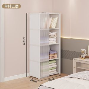(Original) Japanese Style Simple Wardrobe for Home Bedroom Multi-layer Fabric Wardrobe with Drawers Rental Room Storage Cabinet Large Capacity Hanging Closet