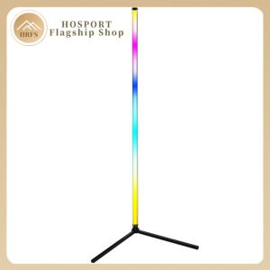 【HRFS】 RGB Corner Floor Lamp with Music Sync Ambience Light App & Remote Control for Bedroom Living Room Gaming Room