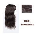 Topper Wig Clip In Hair Extension Water Wave Hair With Bangs Fake Hair Hairpiece Synthetic Toupee For Women. 