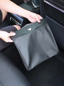 Kaly Car Trash Can Garbage Bag Waterproof Back Seat Dustbin Basket Organizer Adsorption Trash Can Hanging Storage Pocket 5B9Z4