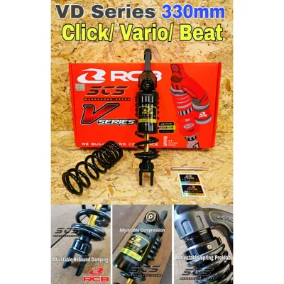 Monoshock VS / VD Series Black Gold 330MM RCB 340MM RACING BOY HONDA Vario 150 160 Click Beat Mono Vario160 Vario150