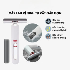 Cây Lau Nhà Tự Vắt Mini Đa Năng Gập Gọn Thông Minh. Chổi Lau Bọt Biển Siêu Thấm Hút Vệ Sinh Bếp Nhà Tắm Lau Kính Ô Tô
