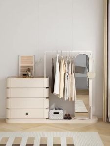 Storage Cabinet Cream Style Clothes Rack Deluxe Combination Bedroom Storage Cabinet Locker