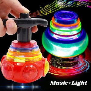 Spinning Tops Rotating Multicolour with Launcher with music Kids Toy otbag Filler Paninda