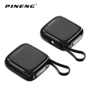 [3C Certified] Smallest Pineng PN-833/PN830P 10000mAh 22.5W Fast Charge PowerBank w/ Built-in Cable (Type-C/Iphone)