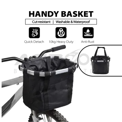 【🇸🇬 Stock】Bicycle Handy Foldable Front Basket | Handphone Pouch | Rear Rack Carrier Bag | Bike Frame Pouch