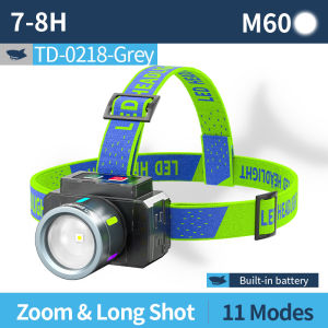 SENTER KEPALA LED ZOOM LASER M60 SMILING SHARK TD-0218 - 11 MODE CAHAYA - MODE SENSOR - JARAK JAUH