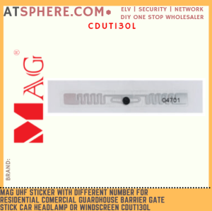 MAG UHF Sticker Different Number Residential Commercial Guardhouse Barrier Gate Stick Car Headlamp Windscreen CDUT130L