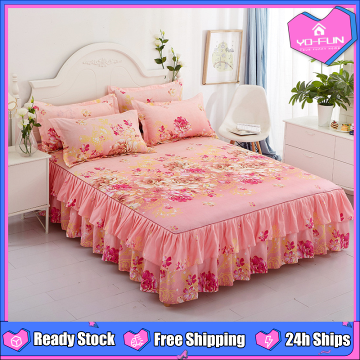 Floral bed hotsell skirt king