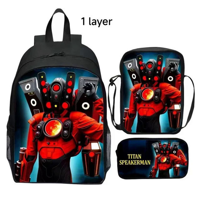 Skibidi Toilet Backpack Titans Cameraman Tv Man Titans Speakerman ...