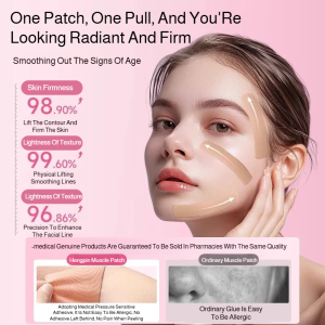 Muscle patch lifting face