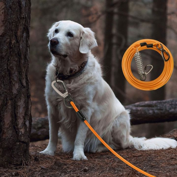 GOIDF Double-ended Dog Tie Out Cable Bite Resistant Stainless Steel Dog ...