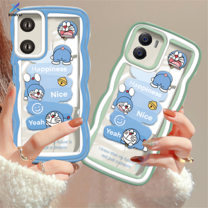(Lokal Ready) Xinyu Casing hp OPPO A17 A17k OPPO A16 A16s A54s A16K A16e A57 4G A77s A15 A15S A12 A5S A54 A7 A95 A3S A11k A53 A31 A52 A92 F9 A76 A9 2020 Kartun Doraemon Cream Gelombang Perbatasan Lembut Jernih Kamera Soft Case