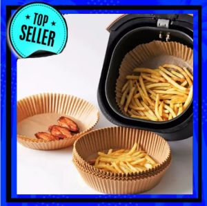 Kertas Alas Air Fryer 25 Pcs Anti Lengket Tahan Minyak Alat Dapur Masak