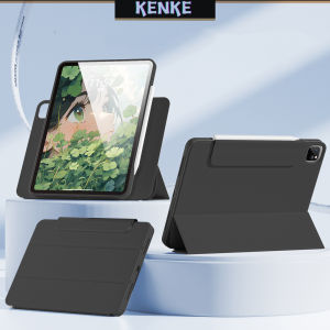 KENKE ipad case Removable acrylic transparent case for ipad pro 12.9 inch(2020/2021/2022)pro 11 case ipad 9th gen 8th 7th case ipad air 5th gen Air 4 case Can be used as a single shell with 360-degree rotating support