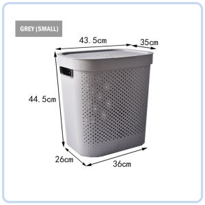 【DAILY ESSENTIAL】 Laundry Basket with Lid - Small / Large White / Grey