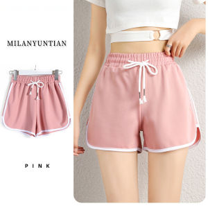 กางเกงขาสั้นกีฬาสำหรับผู้หญิงสาววิ่งกางเกงขาสั้นโยคะหลวม