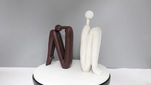 FFBH Resin Handicrafts Abstract Figure Sculpture Backrest Person Thinker Decorative Figurines Home Decoration Accessories R7Q2P