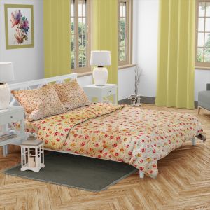Sprei Katun Motif Bunga AntiGeser Kualitas Terbaik 90x200 100x200 120x200 160x200 180x200 200x200 LP